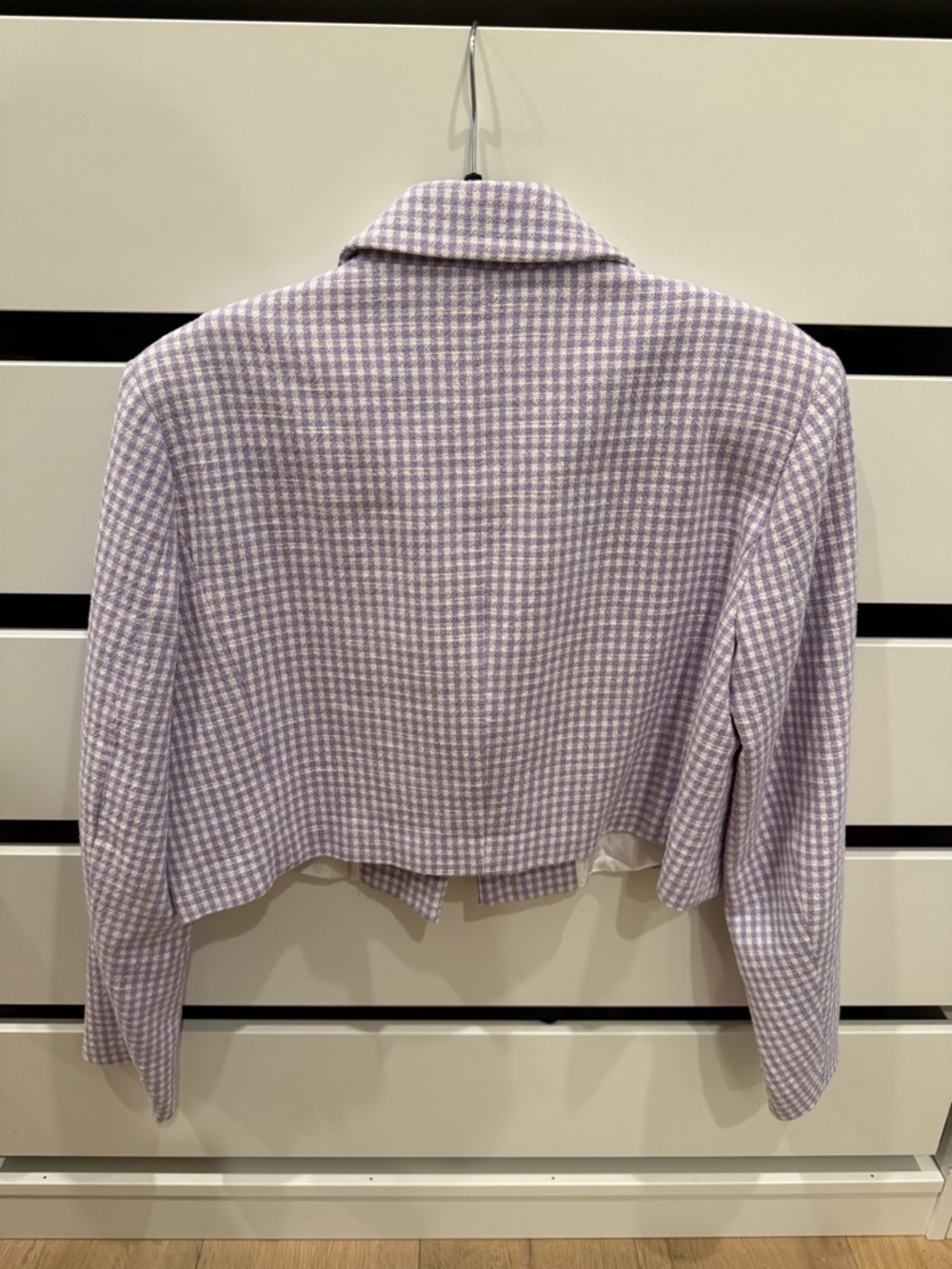 Gingham Cropped Blazer - Picture 3 of 4